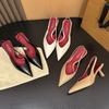 623-13 Classic Bag Head Single Shoes Women's Thin Heels Empty Single Shoes New European and American Style Temperament Pointed High Heels Women's
