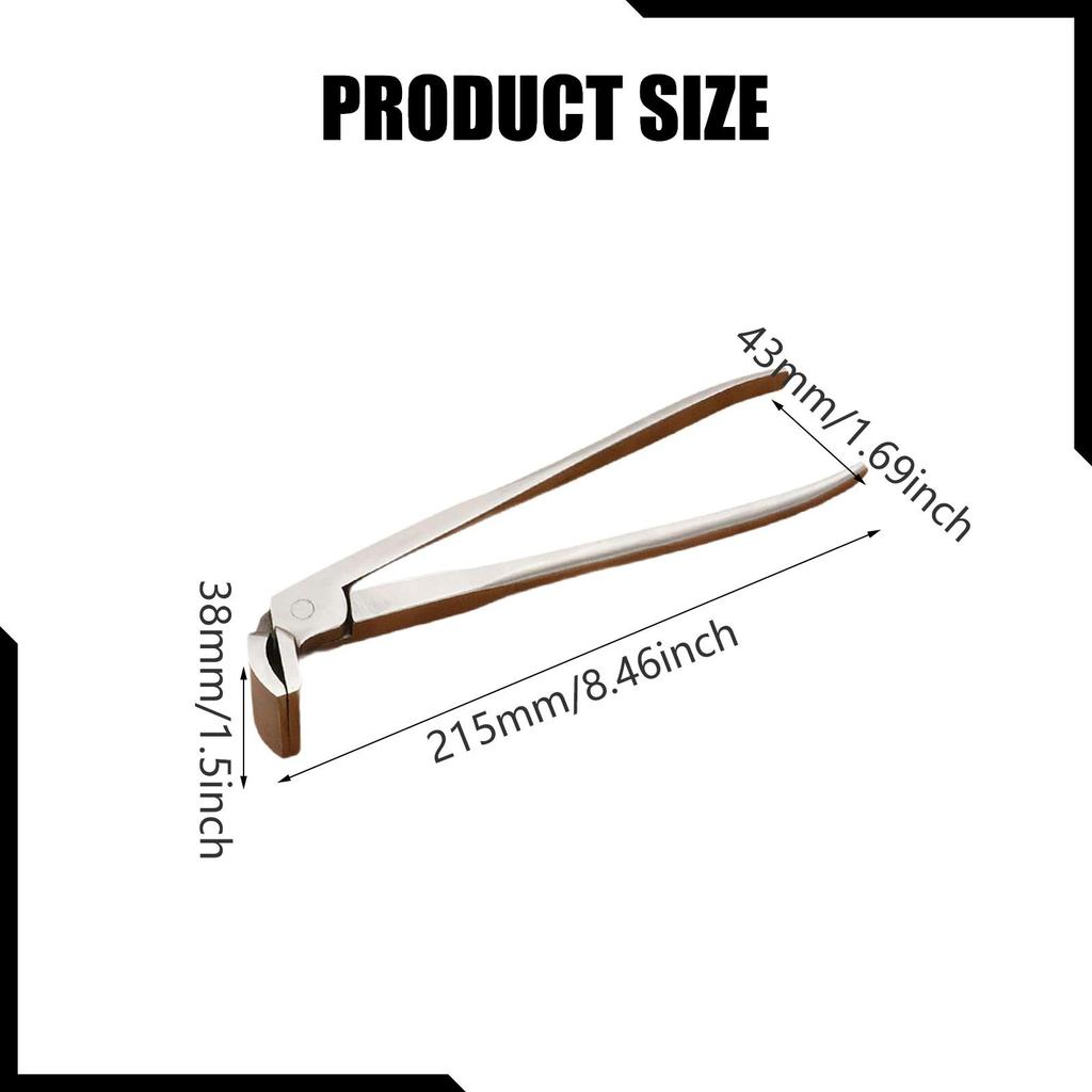 Polished Leather Edge Adjustment Press Flatten Pliers Ergonomic Chrome Steel for Leather Work Tools Kit