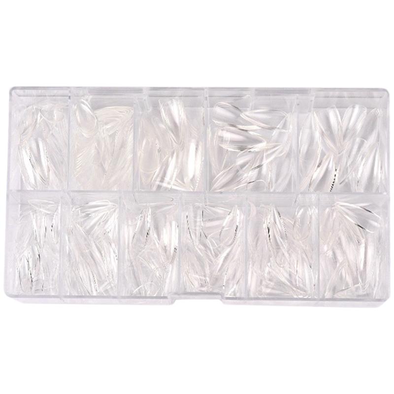 500pc False Nail Extension Tips Artificial Fake Nails Clear Full Cover Nail Tips