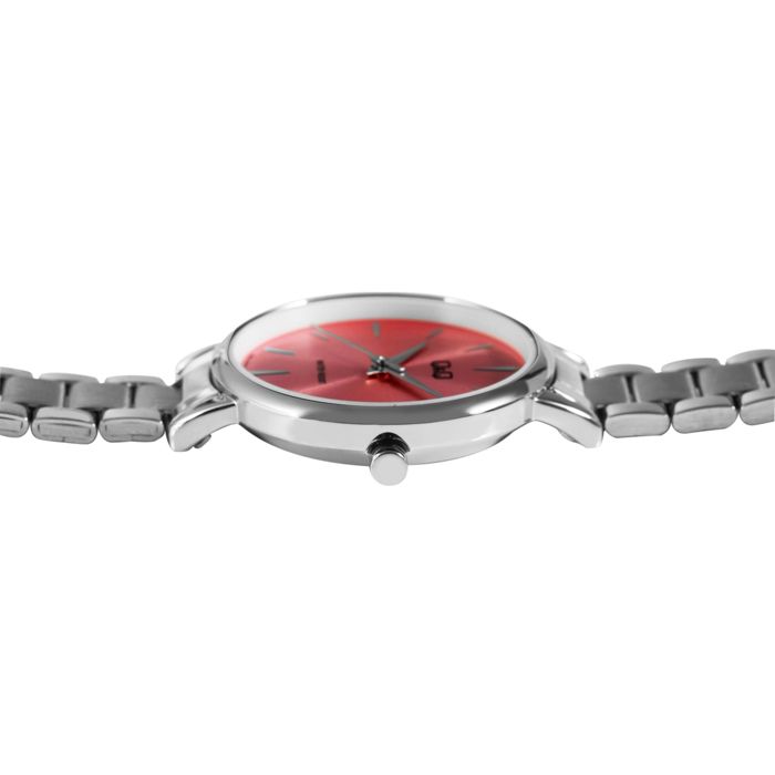 Montre femme - Q&Q - Q&Q Femme - Bracelet acier inoxydable argenté - Cadran rose 32 mm - Étanchéité 3 ATM