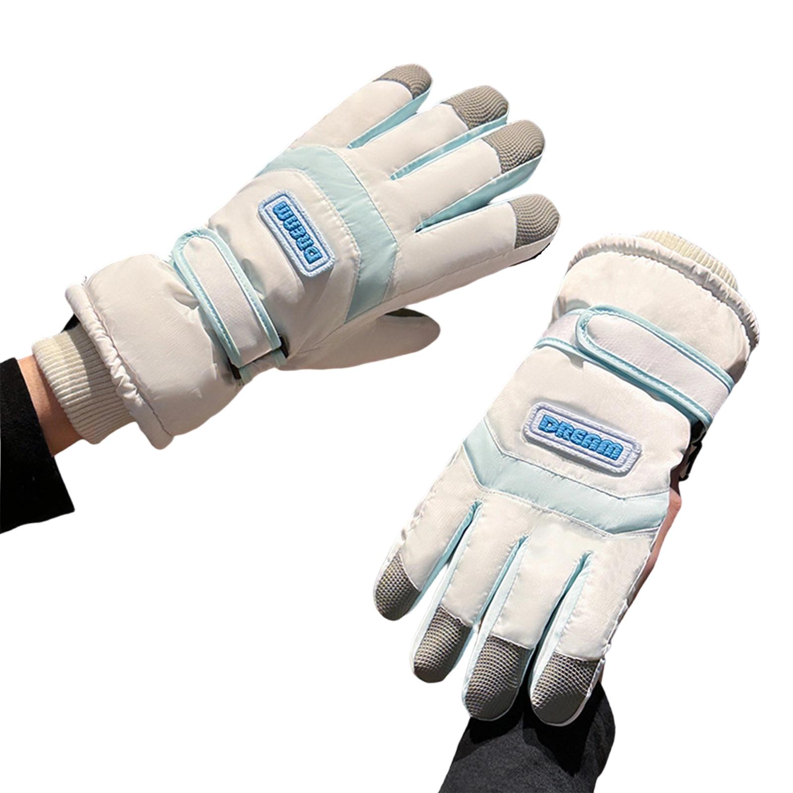 

Men s And Women s Warm, Thick, And Plush Ski Gloves For Keeping Warm And Cold One Size синій