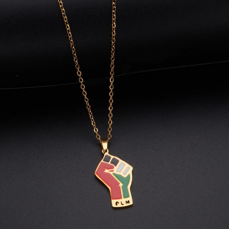 Collar con colgante de mapa de acero inoxidable, titanio y epoxi