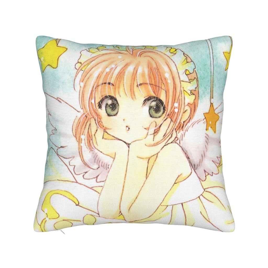 Cardcaptor Sakura Flower Pillowcase Polyester Cushion Cover Decoration Anime Cartoon Pillow Case Cover Home Wholesale 45*45cm