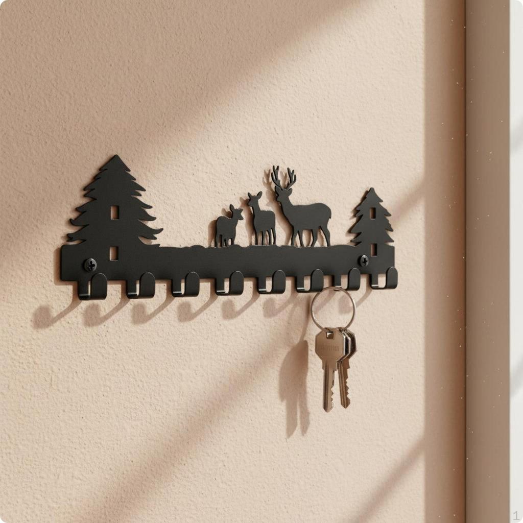 Wall Key Holder Easy To Install Hanging Rack Space Saving Halloween Hook for Closet, Door