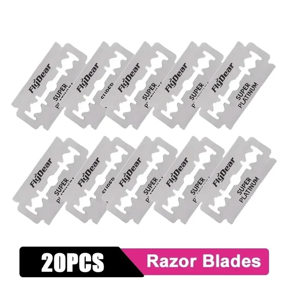 

20/30 лезвий для мужской бритвы. Двусторонние лезвия. Безопасные лезвия из нержавеющей стали. Гладкая и точная очистка.