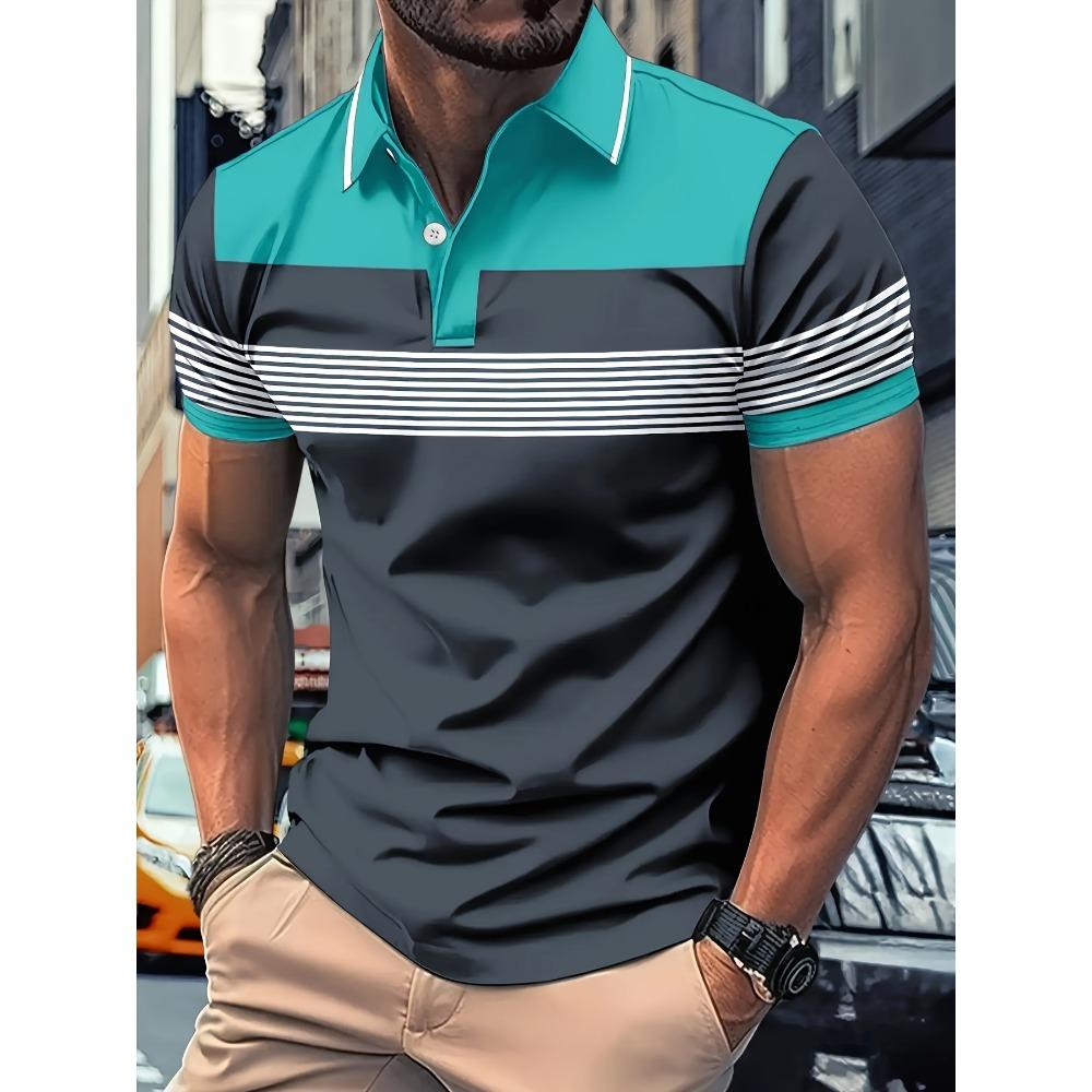Summer new men's polo shirt casual, fashionable and comfortable