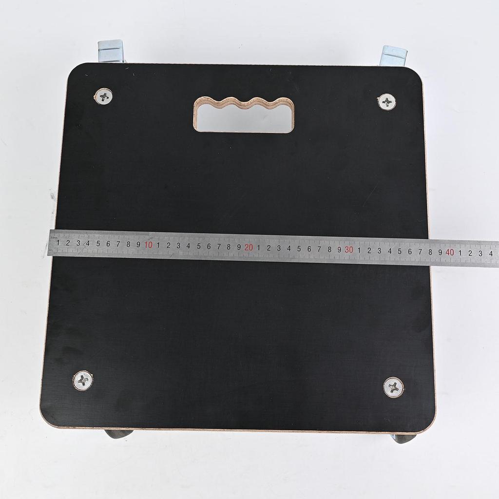 Silent Four-Wheel Small Trolley: Thickened Wooden Flat Cart