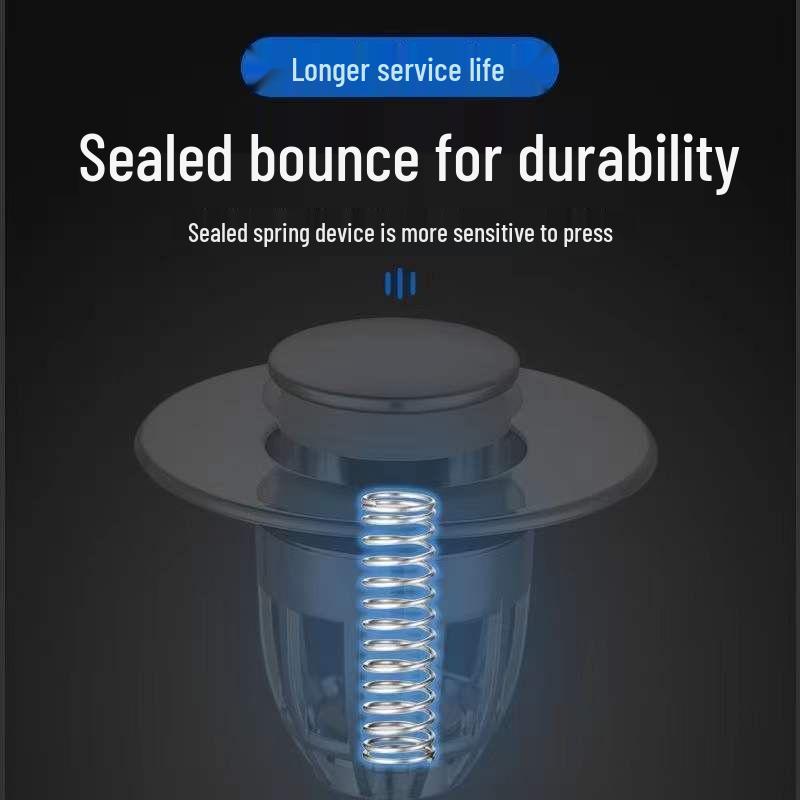 Spring Core Deodorizing Basin Leak Plug with Copper Core - Universal Bathroom Wash Basin Accessory