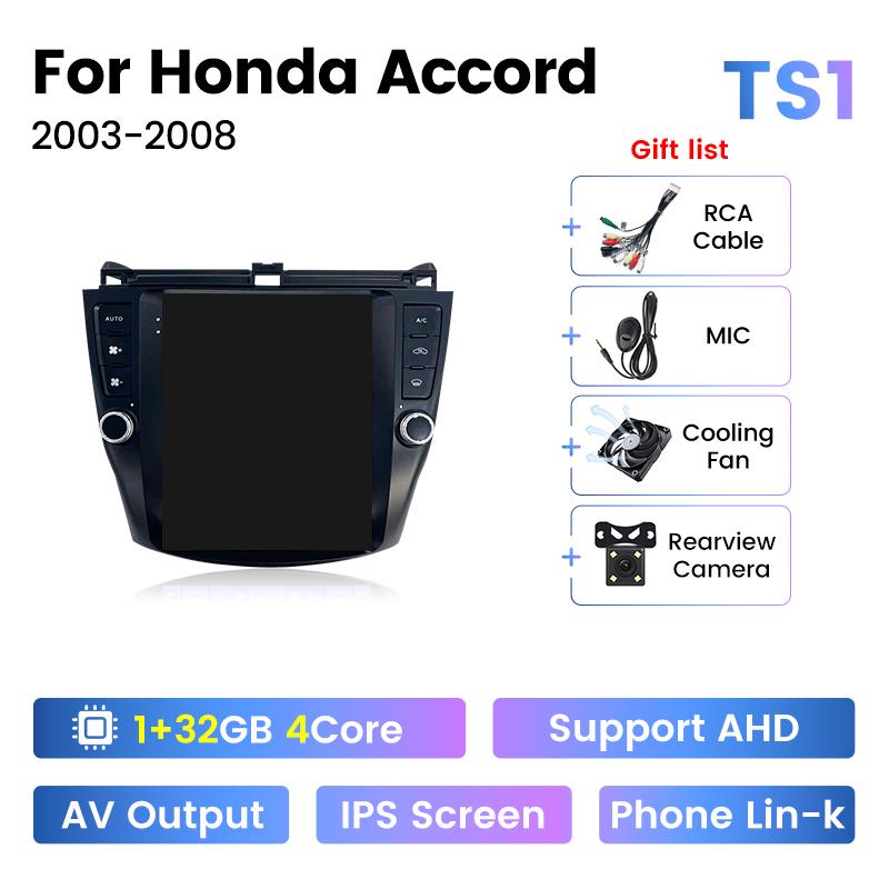 Navifly 9.7" Vertical Screen Car Radio For Honda Accord 7 2003 -2008 Carplay Android Auto Multimedia Video Player 2Din Head Unit