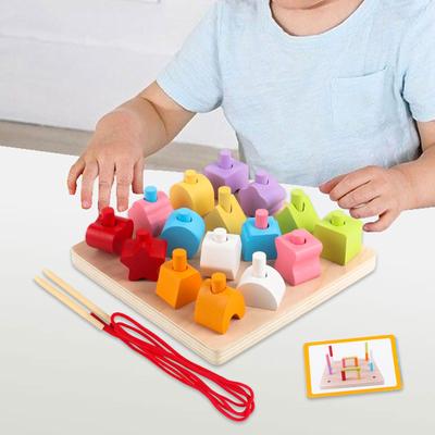 Holzfarben-Zuordnung Sortier- & Stapelspielzeug - Hand-Auge-Koordination Stapelspiel Puzzles Geburtstagsgeschenk Spielzeug für Kinder