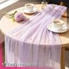 1PC 150cm Wide Pearlescent Mesh Table Runner Tablecloth Suitable for Home Decor Weddings Birthday Party