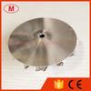 RHF5 reverse 54.50/70.00mm 7+7 blades High performance Turbo milling/aluminum 2618 /billet compressor wheel