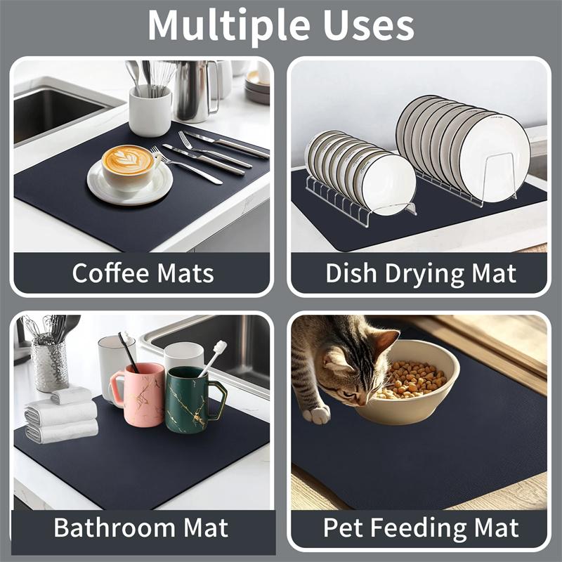 Kitchen Table Mat Coffee Mat Absorbent Mat Kitchen Bathroom Laundry Room Diatom Mud Can Be Washed Non-slip MAT