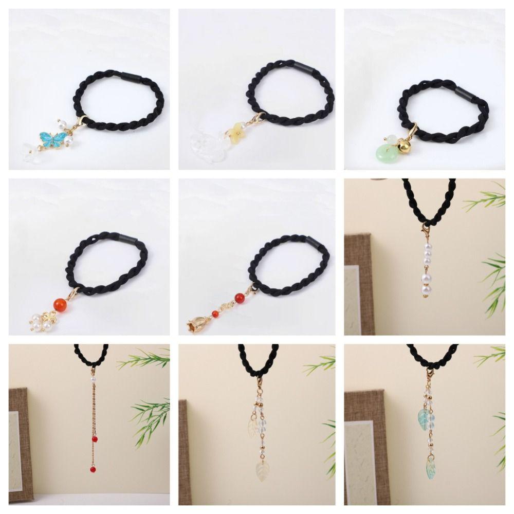 Tassel Hanfu Tassel Headwear Hair Band Weave Hair Rope Retro Chinese Style Rubber Band  Hair Band