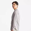 Timberland Business Casual Striped Stand Collar Single-Breasted Long Sleeve Shirt Men shirts Griffin-Gray A26DZ-CP1
