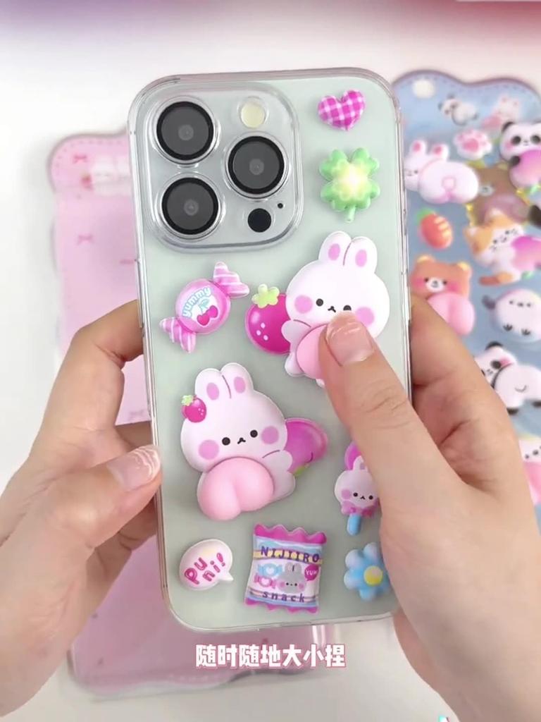 Chaojibao Squishy Butt Sticker Cute 3D Stickers for Smartphone Case Pop Diary Reward DIY Decor for Kids and Perfect for Water Smartphone and Albums
