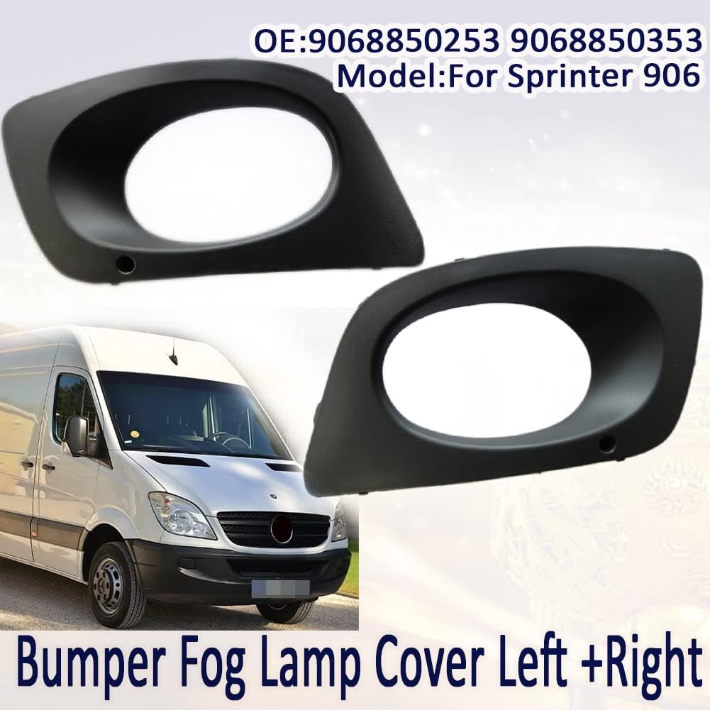 MP&PV Front Bumper Fog Light Cover Trim Bezel Left/Right Compatible with Mercedes Van Sprinter W906 2013 Onwards OE9068850353,OE9068850253
