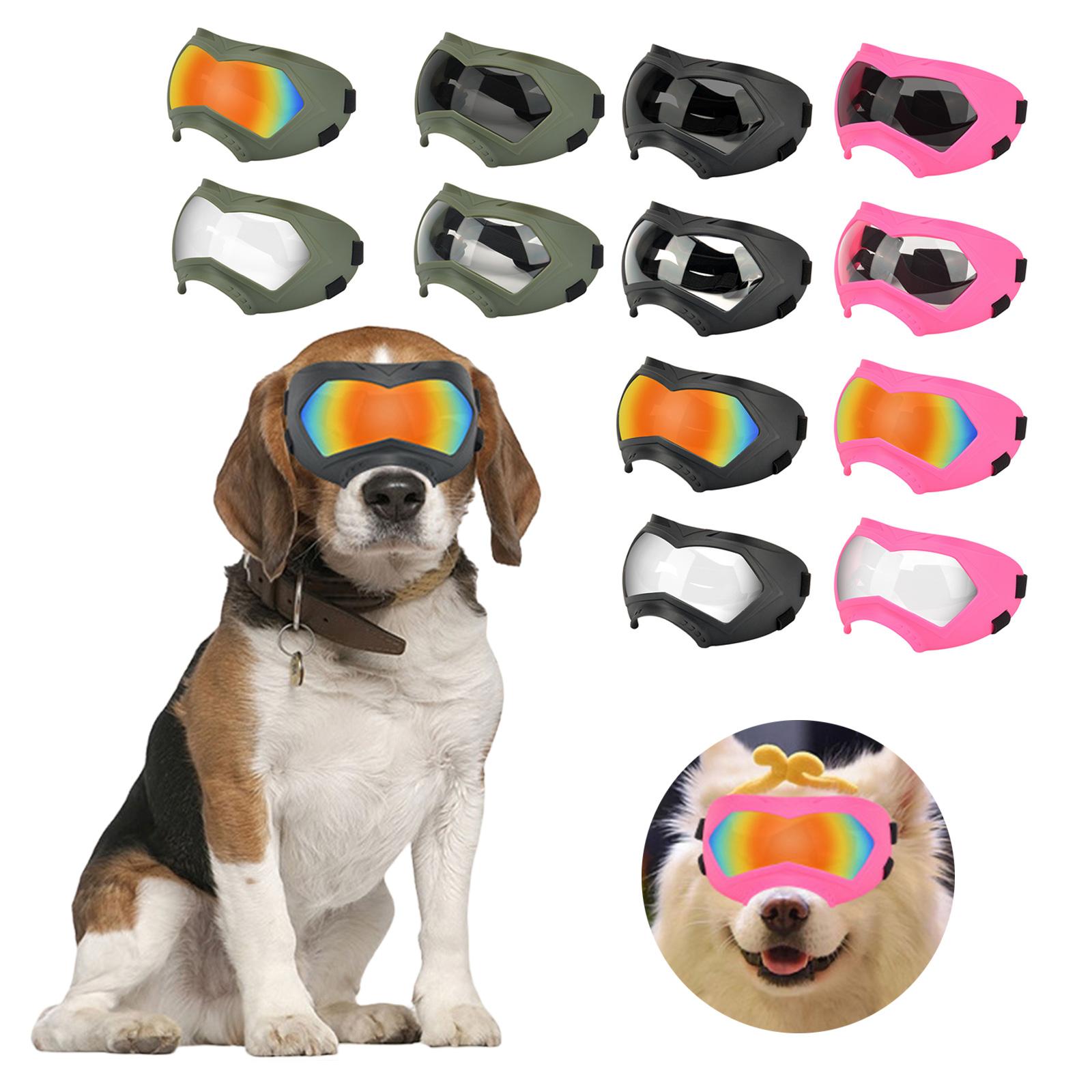 

Солнцезащитные очки для собак всех размеров, ветрозащитные солнцезащитные очки для собак, модные очки с регулируемым ремешком, очки для защиты от снега для домашних животных 2