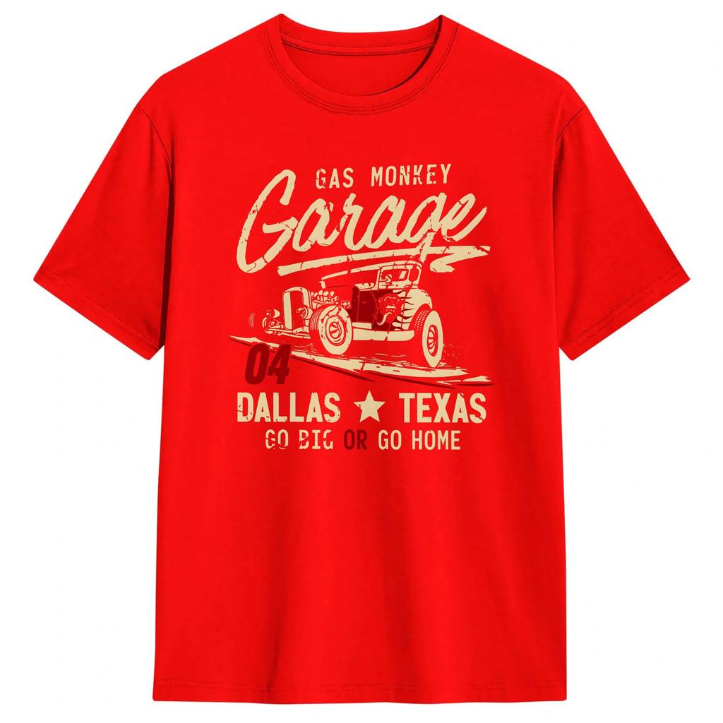 Monkey Gas Garage T Shirt Summer Popular T Shirts Unisex 100 Cotton Crew Neck Plus Size Top Tees Short Sleeve Awesome Tops