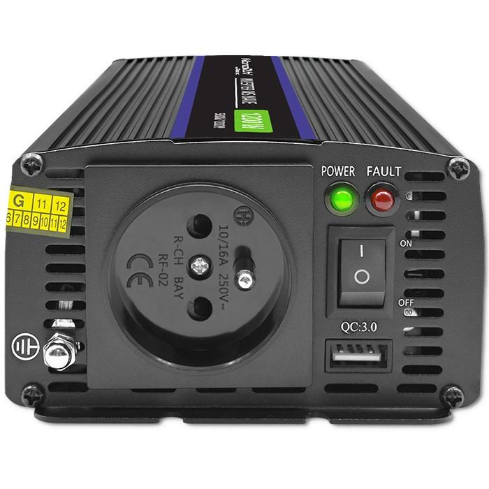 Conversor de voltagem 600W, 1200W Onda Senoidal