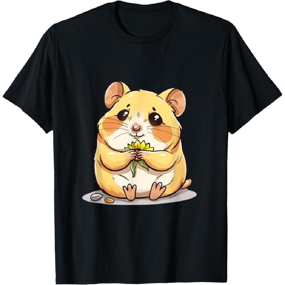 

Adorable hamster with sunflower S