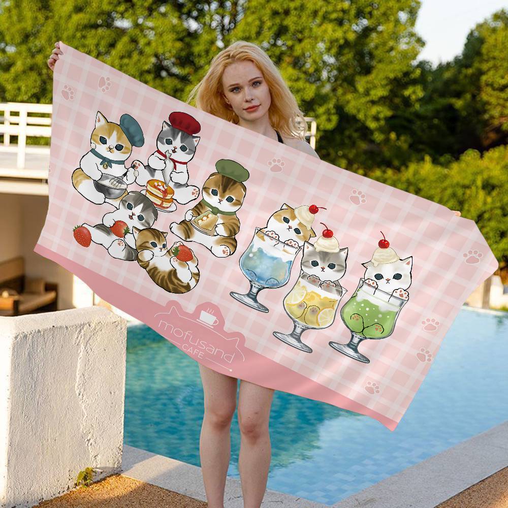 Cartoon Cute M-Mofusand Microfiber Beach Towel Absorbent Quick Dry Soft Yoga Swimming Resort Mountain Climbing Towel