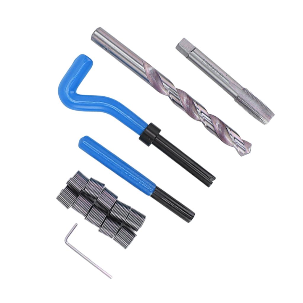Kit de Reparación de Roscas M12 X 1.25 Kit de Insertos Roscados de Alta Resistencia para Reparar Roscas Dañadas Azul