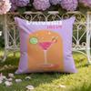 D-Daiquiri Cocktail Cushion Cover Home & Car Dual-Scene Pillow Cover: Reversible for Premium Comfort