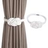 Magnetic Hemps Curtain Tiebacks,Decorative Drapery Holdbacks Bohemians Styles Woven Curtain Tie Back with Exquisite Knot