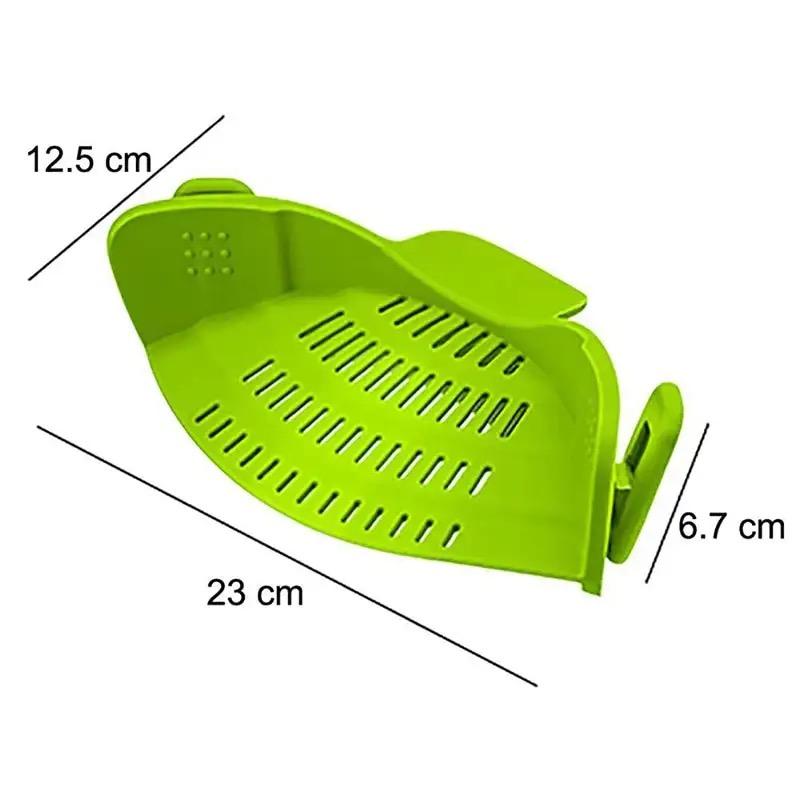 1PCS Food Grade Silicone Pot Strainer Clip Anti Spill Pasta Fruit Vegetable Colander for Kitchen