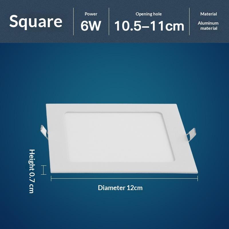 LED-Downlight Dimmbar 3W 6W 9W 12W Quadratisch Rund LED-Spotlicht AC110V/220V Deckenlicht Innen Einbau-Downlight
