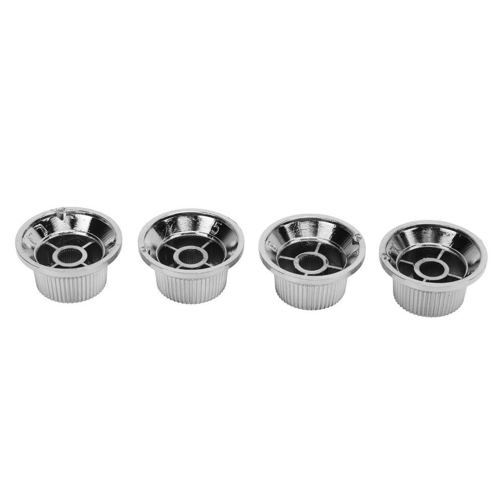4PCS Silver/Gold Electric Bass Volume Toning Control Knob Electric Guitar серебряный