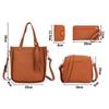 9 Colors Ladies Leather Bag Set 4Pcs Shoulder Bag Handbag Messenger Bag Set