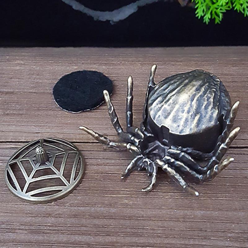 Creative Spider Shaped Incense Burner Buddhist Utensils Incense Burner Archaic Copper Alloy House Furnishings Home Office Decor