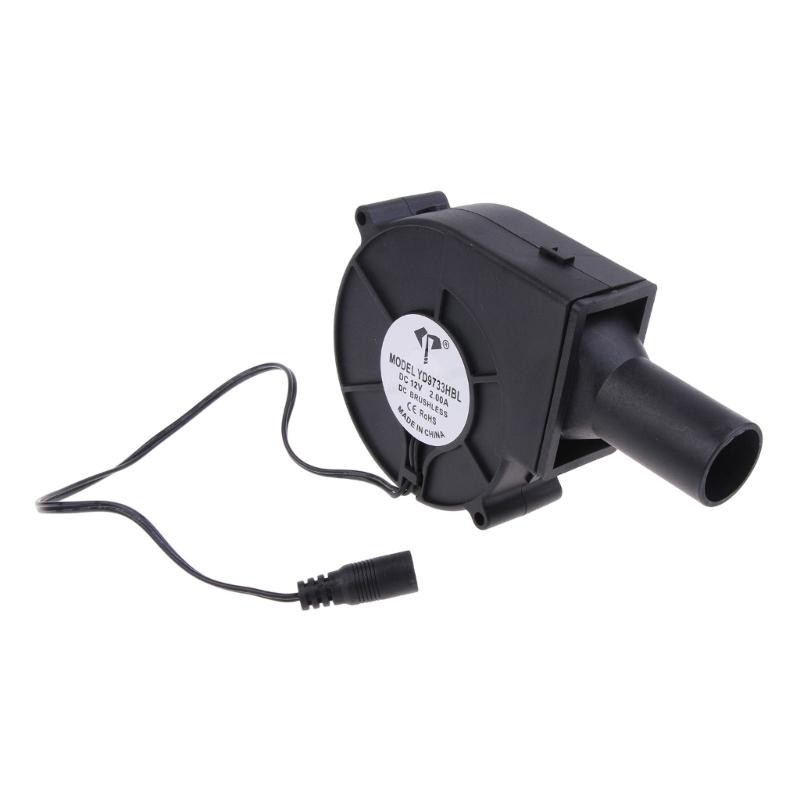 12V 9cm 9733 Barbecue Grill BBQ Fan Ball-Bearing Blower With Air Duct 5100RPM Large Air Volume High-speed 5.5x2.1mm 1