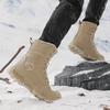 Winter New High-top Velvet Thickened Warm Snow Boots Leather Waterproof, Non-slip and Wear-resistant Mountaineering Shoes
