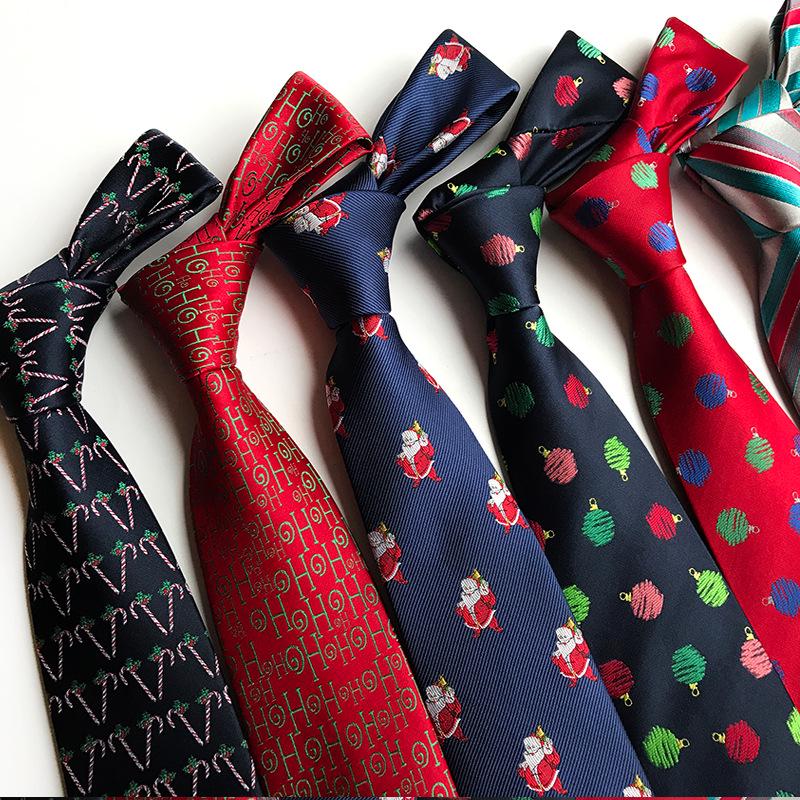 High Density Christmas Tie Wedding Groom Tie Festive Holiday Tie
