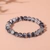 Beaded Bracelet 8mm Natural Stone Lava Tiger Eye Black For Women Matte Bangle Onyx Jewelry Stre K4D1