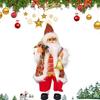 Seasonal Santa Decor Battery Operated Dancing Santa Claus Toy Singing Plush Father Christmas Doll Desktop Decoration Party