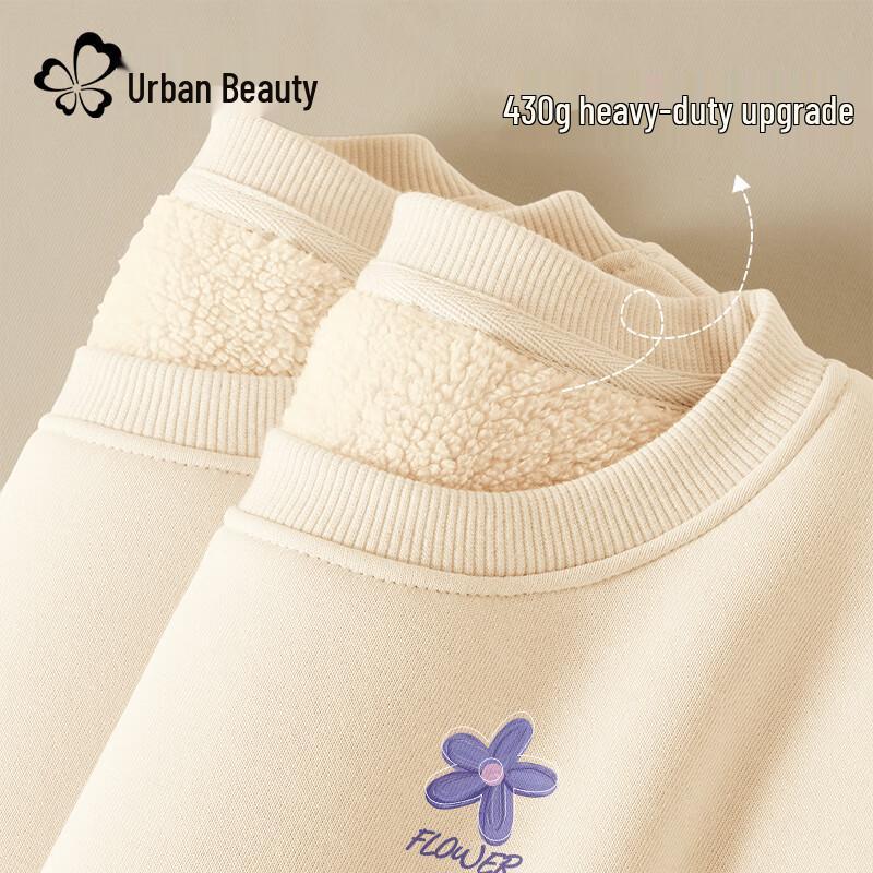 

Urban Beauty Women s Plush-Lined Round Neck Sweatshirt L