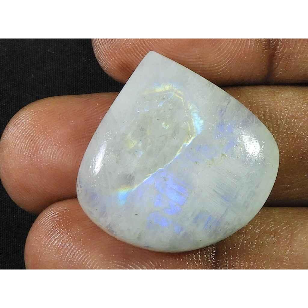 AAA Natural Rainbow Moonstone Pear Cabochon Loose Loose Gemstone 27X27X8MM SK-1791