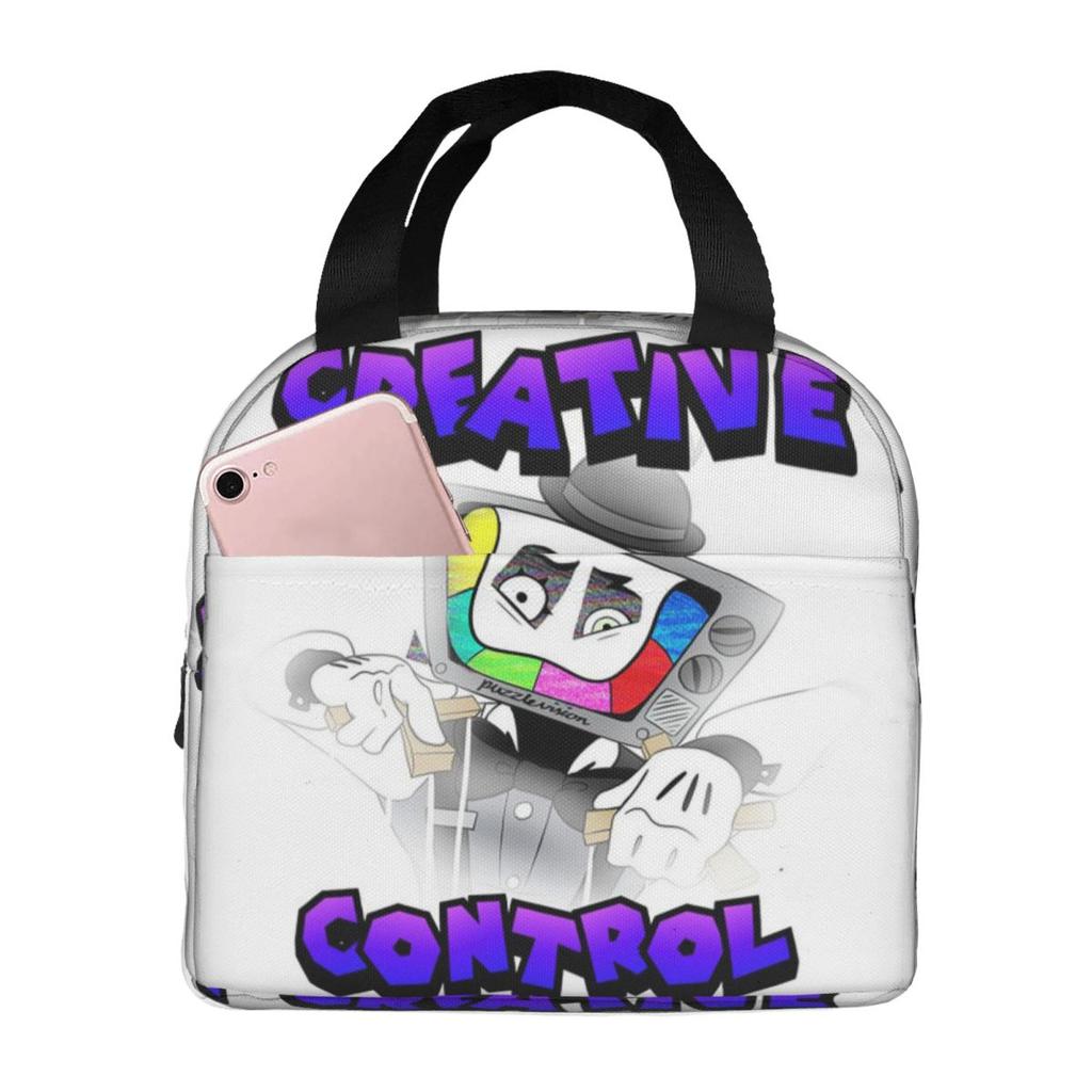 Creative Control (Mr. Puzzles) (Transparent Version) Insulated Lunch Bag for Kids School Cooler Thermal Food Box Lunch Boxes