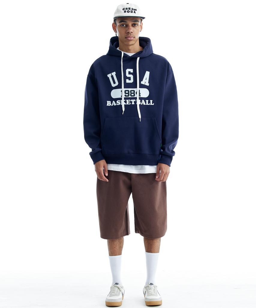 Return Navy Usa Basketball 1984 Hood