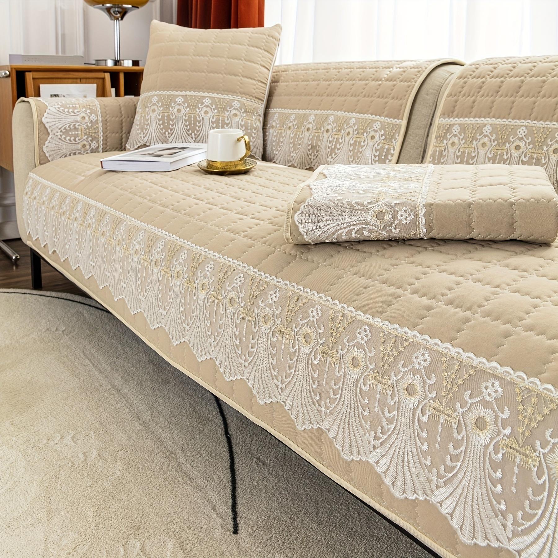 

Плед, мереживо, прикрашений нековзким покриттям для дивана, захисним чохлом, шезлонгом, універсальним еластичним кутовим диваном, м’яким рушником, 1/2/3/4-місним 70X90cm