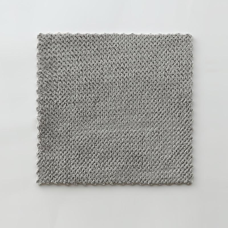 

Dish Cleaning Towel Grid Coral Fleece Cloth Household Kitchen Cleaning Cloth Non-stick Oil Fast Drying Household Accessories світло-сірий колір