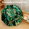 8 Rib Auto Folding Umbrella Sporting CP Print Custom Name Text Portable Rain Gear