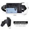 Kopfschicht Rindsleder Hüfttasche Herren Multifunktional Sport Leder Crossbody Handys Hochwertiges Gefühl
