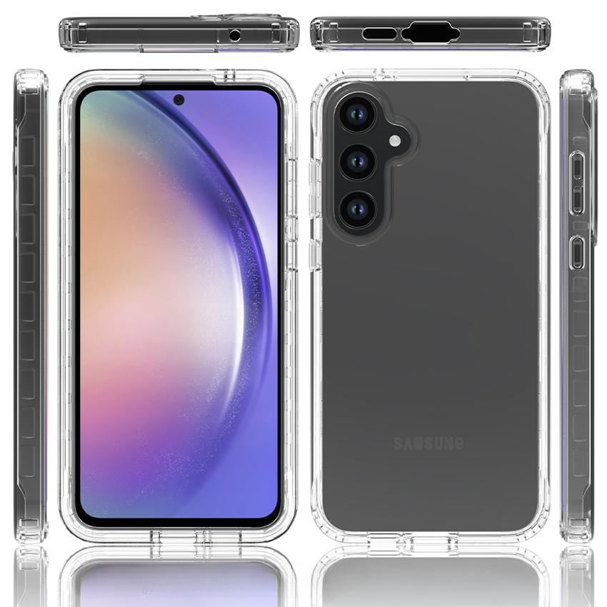 Husă Acoperire Completă 360 Grade pentru Samsung Galaxy A55 A35 A25 A15 A05 A05s A06 A16 A26 A36 A56 5G Fundă Capa Carcasă Transparentă Husă de Telefon Rezistentă la Șocuri