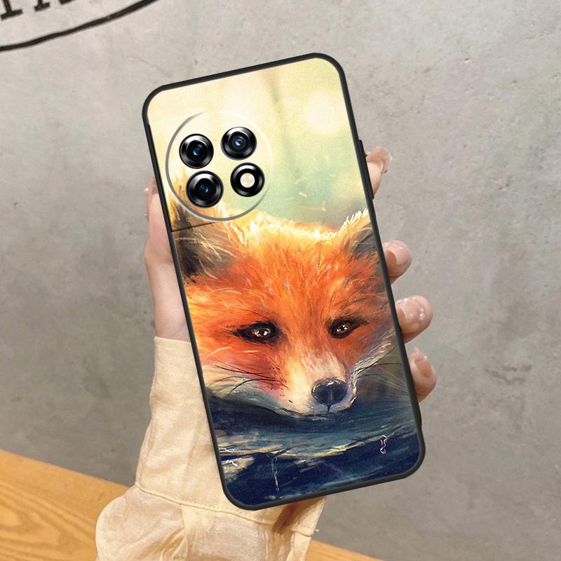 Cute Animal Fox Case For OnePlus 8 9 10 Pro 15 13 12 11 13T 13R 12R 10T 8T Nord CE 5 2 3 4 Lite N20 N30 Cover