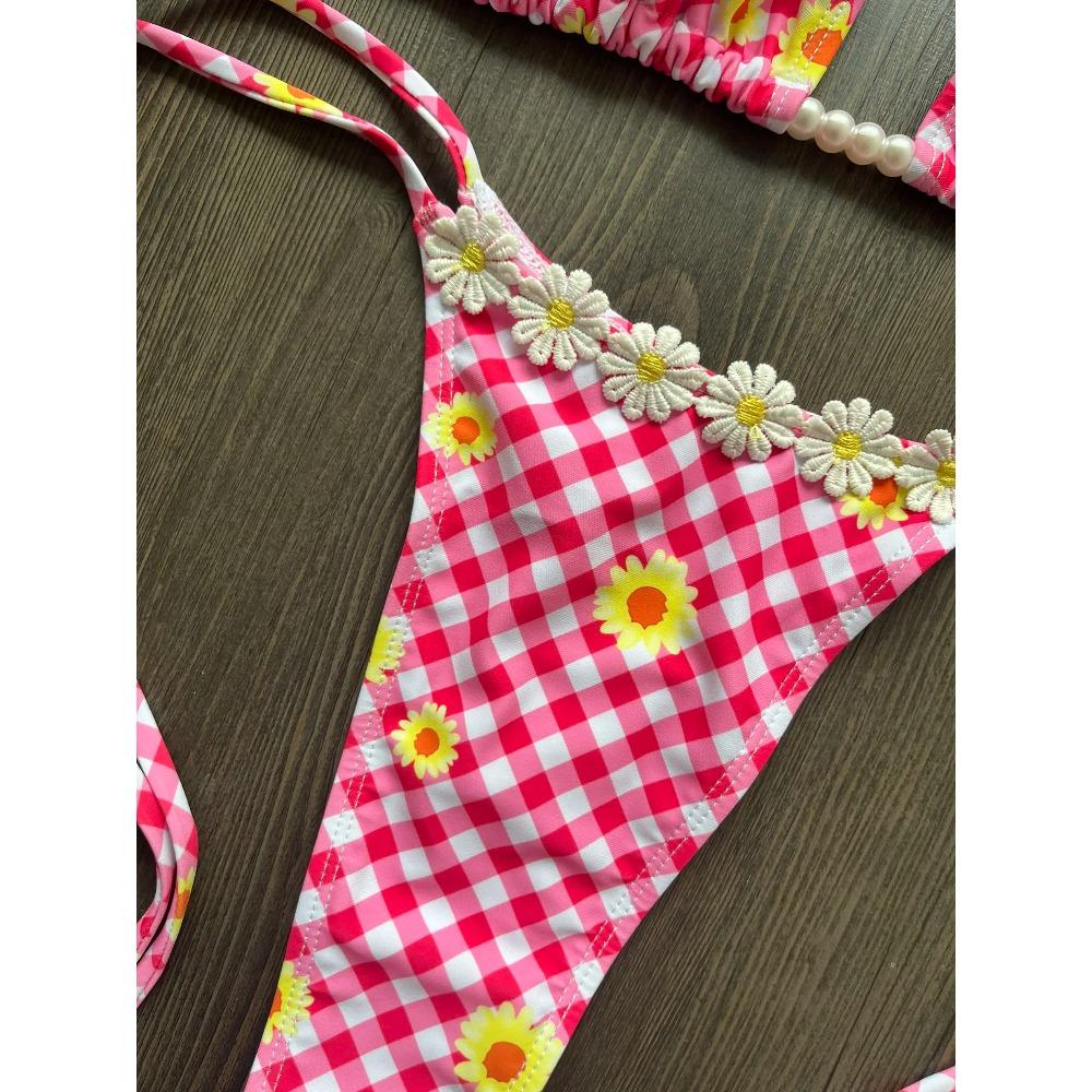 Micro-Bikinis 2026 Sexy Damen Badeanzug Bademode Damen Tanga Bikini-Set Biquini Badeanzug Druck Badeanzüge Strandmode
